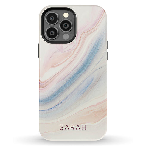 Nude Marble Custom Name iPhone Case