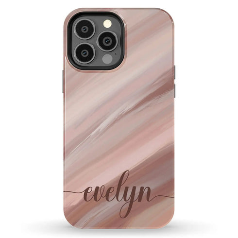 Acrylic Brushstrokes Custom Name iPhone Case