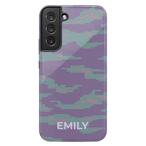 Digital Camo Custom Name Women's Galaxy Case