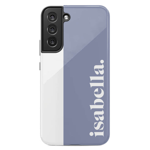 Elegant Striped Custom Serif Name Galaxy Case