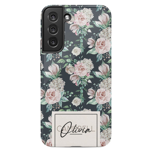 Delicate Flowers Custom Name Galaxy Case