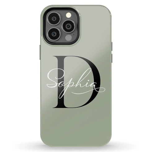 Monogram Personalized Solid iPhone Case
