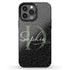 Monogram Personalized Dark Leopard iPhone Case