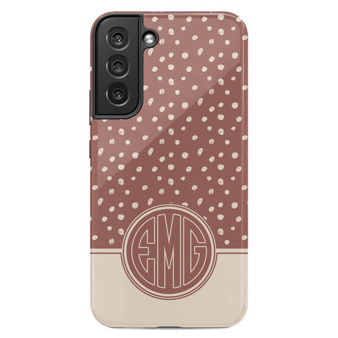 Spotted Dots Personalized Monogram Galaxy Case