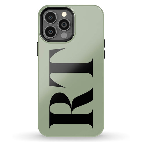 Oversized Custom Initials iPhone Case