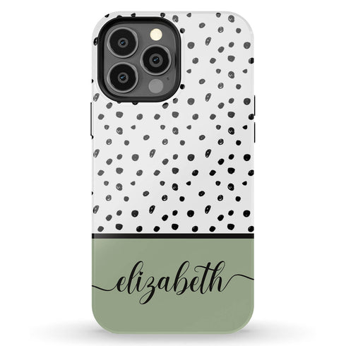Delicate Dots Custom Name iPhone Case