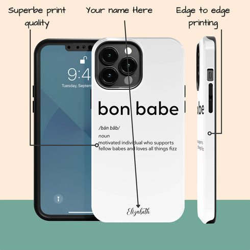 Bon Babe Custom Name iPhone Case