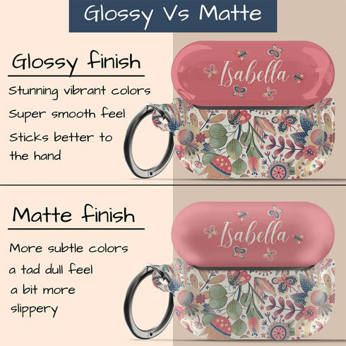 Cute Butterflies Custom Name AirPods Case