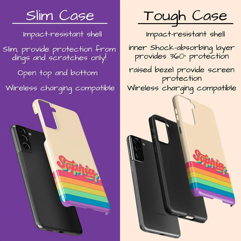 LGBTQ Pride Rainbow Custom Retro Name Galaxy Case