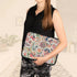 Floral Butterflies Custom Name Laptop Sleeve