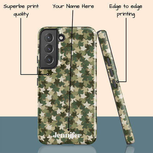 Stars Camo Custom Name Galaxy Case
