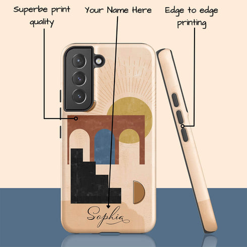 Abstract Shapes Custom Name Galaxy Case