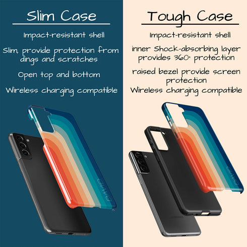 Retro Colors Rainbow Custom Name Galaxy Case