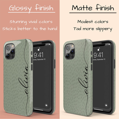 Personalized Name Calligraphy & Dots iPhone Case