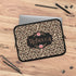 Beige Leopard & Roses Custom Name Laptop Sleeve