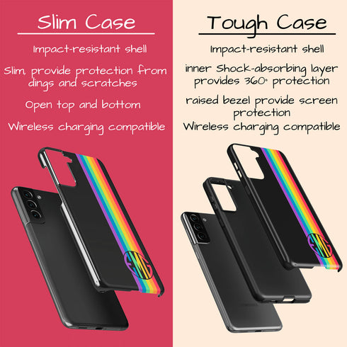 LGBTQ Custom Rainbow Monogram Pride Galaxy Case