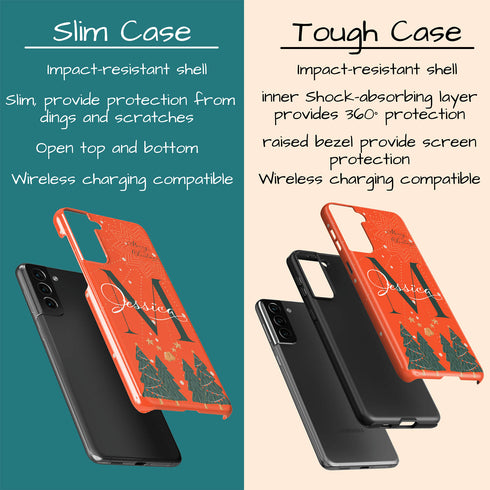 Christmas Monogram Custom Name Galaxy Case