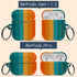 Orange & Teal Rainbow Custom Name AirPods Case