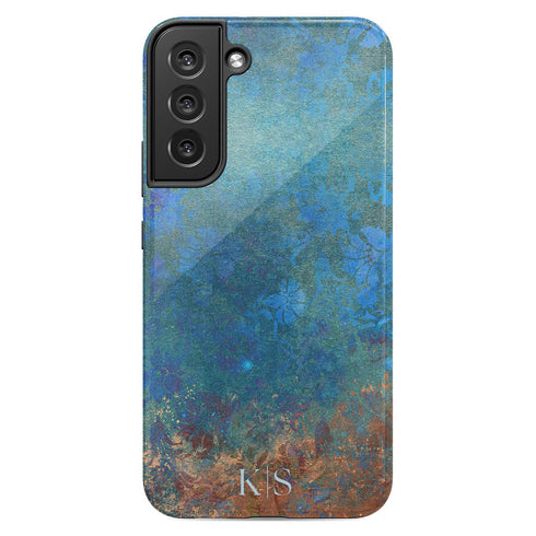 Patina Effect Custom Initials Galaxy Case