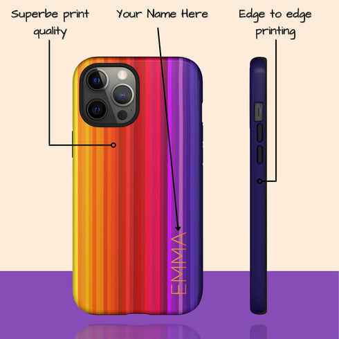 Unique LGBTQ Pride Rainbow Custom Name iPhone Case
