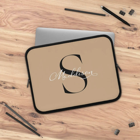 Monogram Name Laptop Sleeve