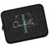 Dark Zebra Monogram Name Laptop Sleeve