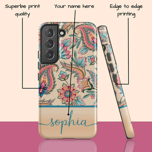 Oriental Paisley Personalized Galaxy Case