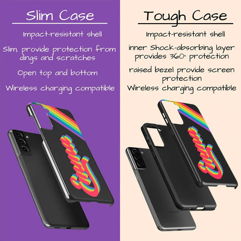 LGBTQ Pride Custom Dark Retro Name Galaxy Case