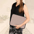 Nude Pink Leopard Custom Name Laptop Sleeve