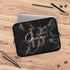 Black Marble Monogram Name Laptop Sleeve