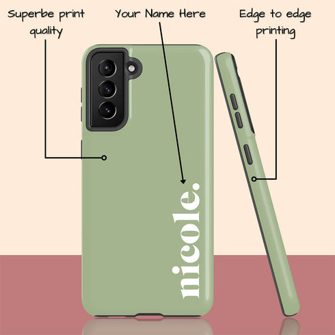 Elegant Solid Custom Serif Name Galaxy Case