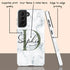 Monogram Personalized White Marble Galaxy Case