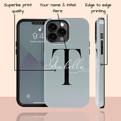 Monogram Personalized Solid iPhone Case