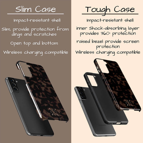 Dark Tortoiseshell Custom Crossed Arrows Initials Galaxy Case