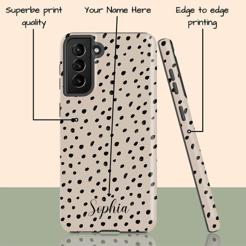 Spotted Dots Personalized Name Galaxy Case