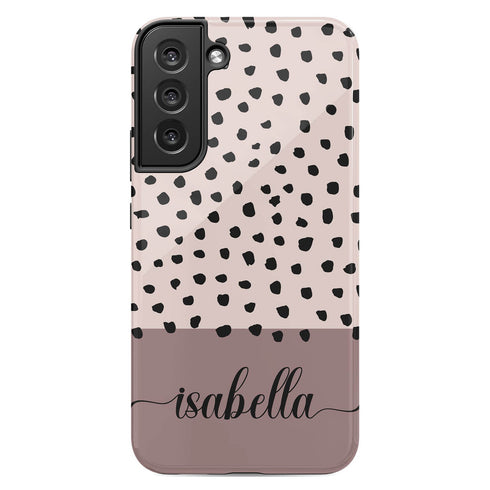 Spotted Dots Custom Name Galaxy Case