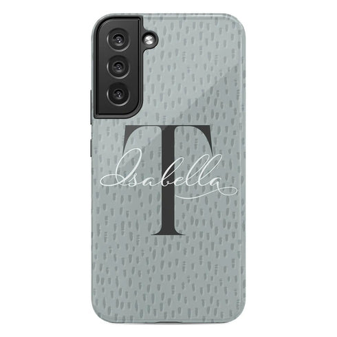 Monogram Personalized Spotted Dots Galaxy Case