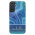 Blue Agate Custom Name Galaxy Case