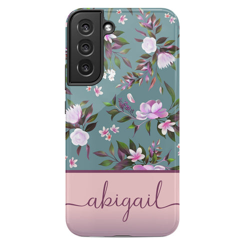 Custom Name Floral Galaxy Case