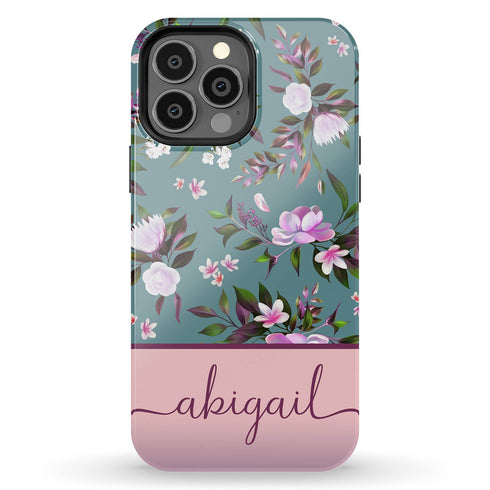 Custom Name Floral iPhone Case