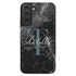 Monogram Personalized Black Marble Galaxy Case