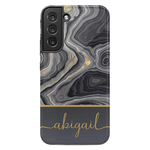 Black Agate Custom Name Galaxy Case