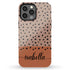 Speckled Dots Custom Name iPhone Case
