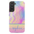 Neon Rainbow Agate Custom Name Galaxy Case