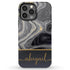 Black Agate Custom Name iPhone Case