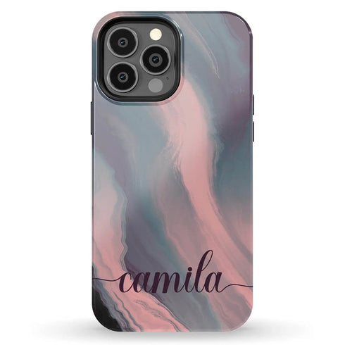 Acrylic Brushstrokes Custom Name iPhone Case