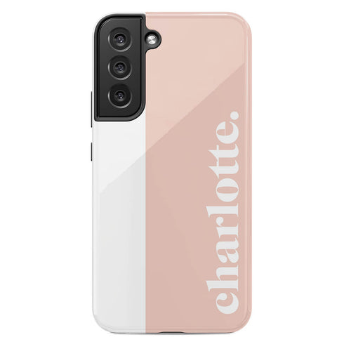 Elegant Striped Custom Serif Name Galaxy Case