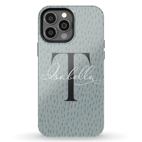 Monogram Personalized Spotted Dots iPhone Case