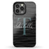 Monogram Personalized Dark Zebra iPhone Case