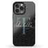 Monogram Personalized Dark Leopard iPhone Case